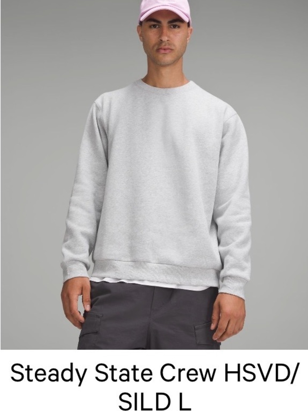Men’s lululemon athletica Steady State Crewneck Sweatshirt - Light Gray